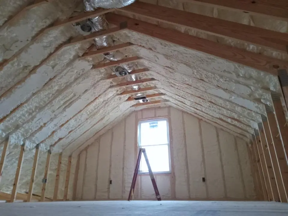 Spray foam roofing application for Crawl Space Insulation project in Prairie Ridge
